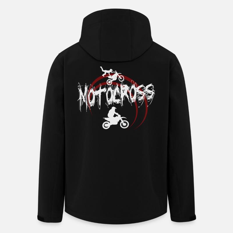 Motocross - Veste softshell homme en polyester recyclé Stanley/Stella - noir