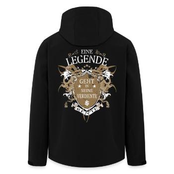 A legend retires - Men’s Recycled Softshell Jacket by Stanley/Stella - black - Back - AI Model Male 185 light (185cm)