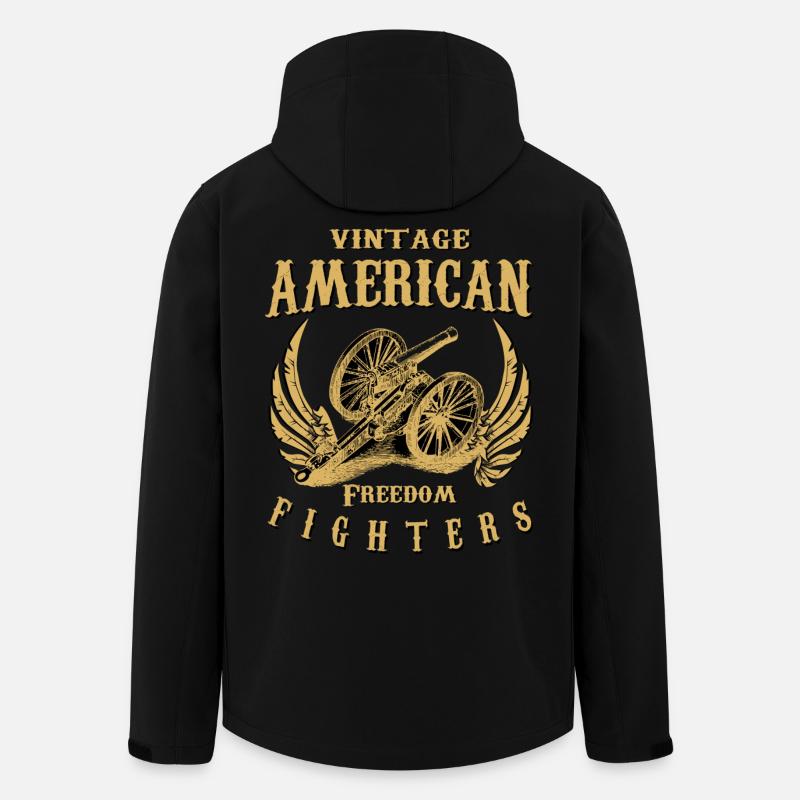 freedom fighter - Men’s Recycled Softshell Jacket Discoverer by Stanley/Stella - black