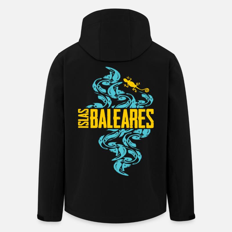 Balearen Inseln Wellen Muster - Recycelte Männer Softshell-Jacke von Stanley/Stella - Schwarz