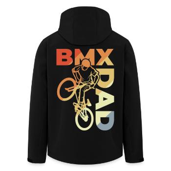 BMX Dad - Men’s Recycled Softshell Jacket by Stanley/Stella - black - Back - AI Model Male 185 light (185cm)