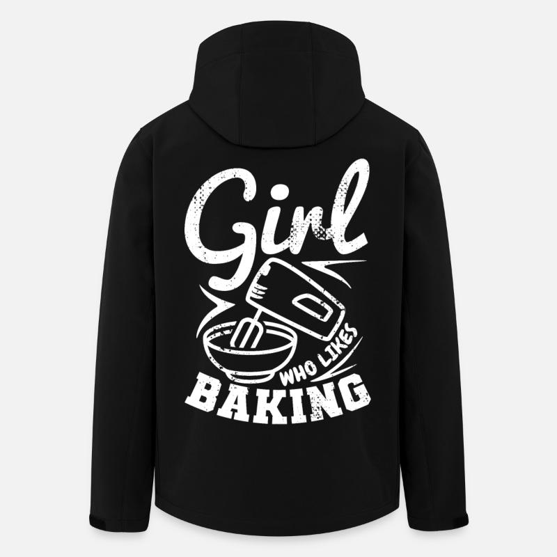 Fille qui aime cuisiner - Veste softshell homme en polyester recyclé Stanley/Stella - noir