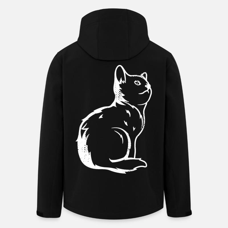 Cat Sketch - Men’s Recycled Softshell Jacket by Stanley/Stella - black