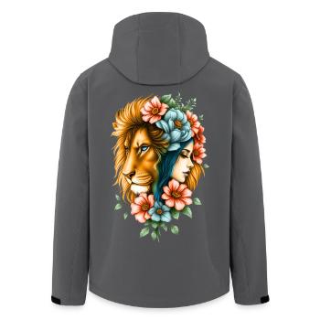 Wonderful woman whose long hair - Men’s Recycled Softshell Jacket by Stanley/Stella - anthracite - Back - AI Model Male 185 light (185cm)