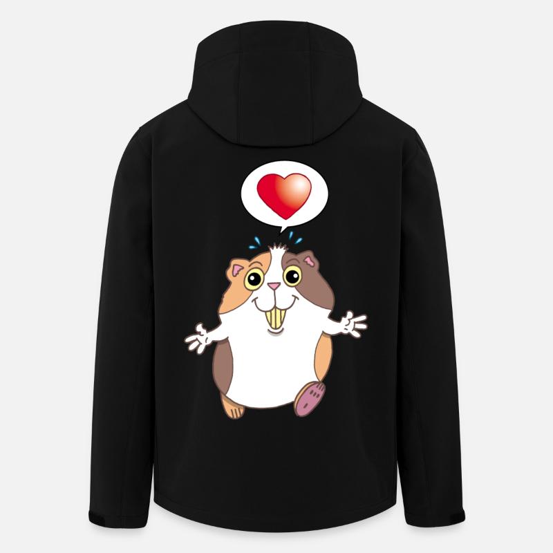 Cute Hamster - Men’s Recycled Softshell Jacket by Stanley/Stella - black