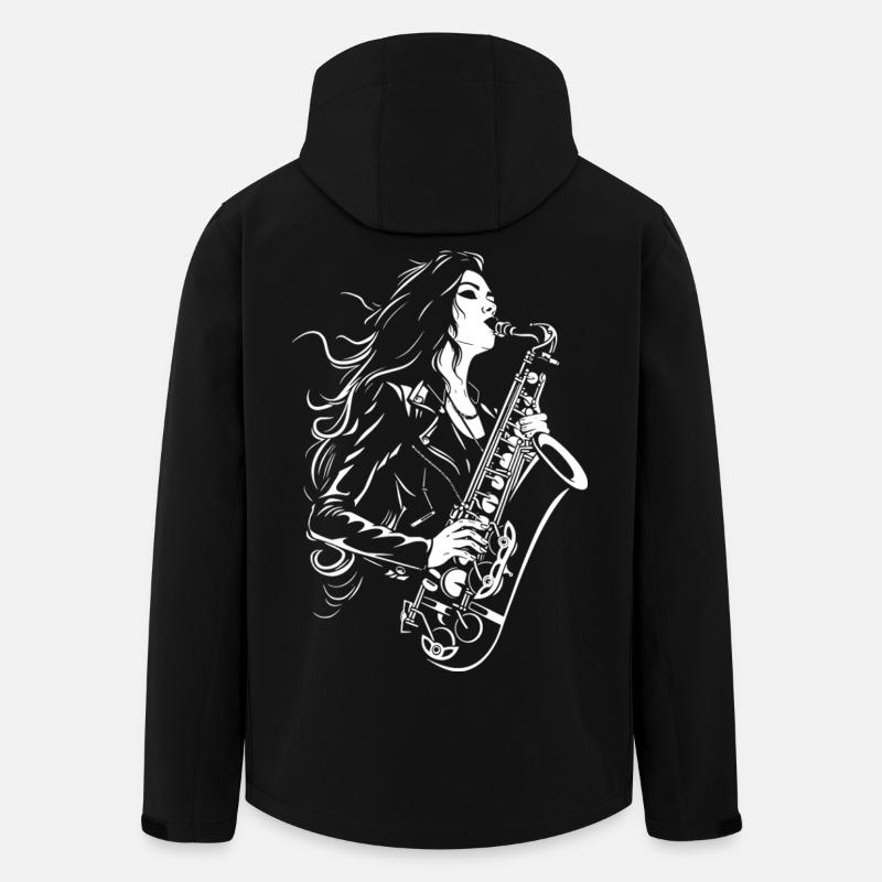 Saxophone player - Men’s Recycled Softshell Jacket by Stanley/Stella - black
