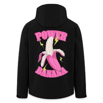 Banane Kitsch - Veste softshell homme en polyester recyclé Stanley/Stella - noir - Dos - AI Model Male 185 light (185cm)