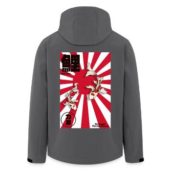 Koi Fish Art Japanese Style - Men’s Recycled Softshell Jacket by Stanley/Stella - black - Back - AI Model Male 185 light (185cm)