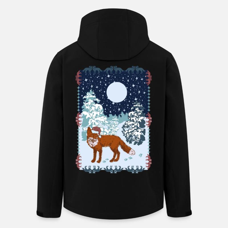 FUCHS IM MONDLICHT - Recycelte Männer Softshell-Jacke von Stanley/Stella - Schwarz