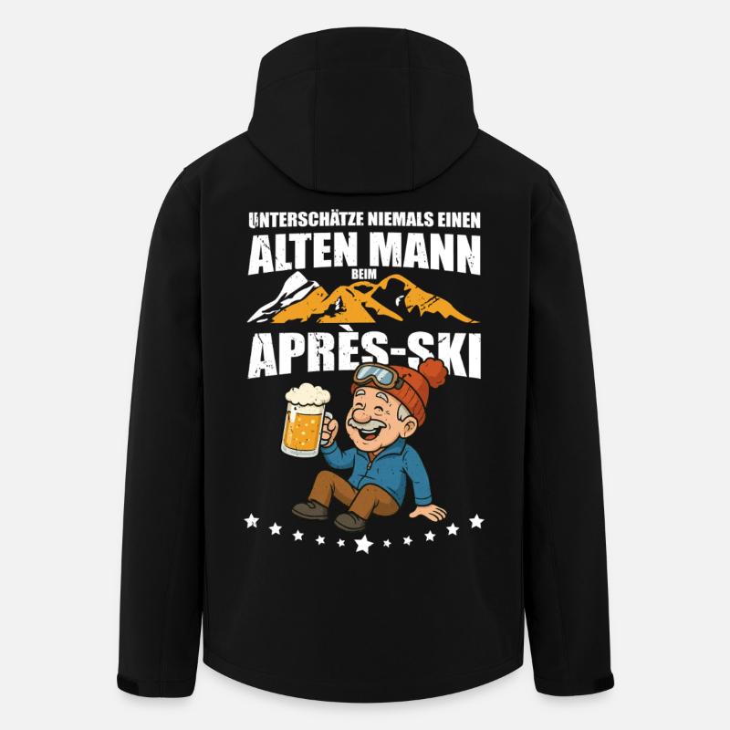 Old Man - Après-Ski Fun Gift - Men’s Recycled Softshell Jacket by Stanley/Stella - black