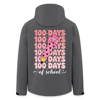 100 days of school celebration - Recycelte Männer Softshell-Jacke von Stanley/Stella - Schwarz - Hinten - AI Model Male 185 light (185cm)
