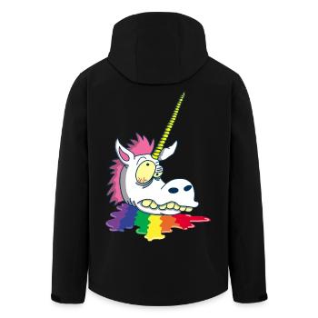 Severed head of a unicorn - Men’s Recycled Softshell Jacket by Stanley/Stella - black - Back - AI Model Male 185 light (185cm)