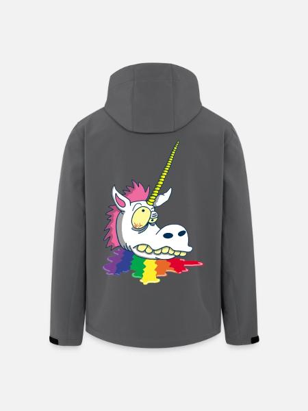 Abgetrennter Kopf eines Einhorns - Recycelte Männer Softshell-Jacke von Stanley/Stella - Schwarz