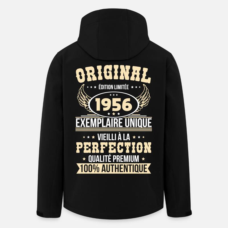 1956 – Unique example – Premium quality - Men’s Recycled Softshell Jacket by Stanley/Stella - black