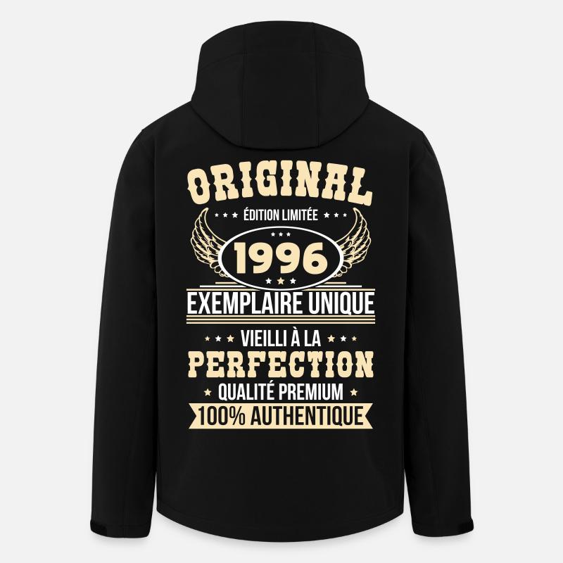 1996 – Exemplaire unique – Qualité premium - Veste softshell homme en polyester recyclé Stanley/Stella - noir