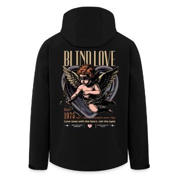 Blind Love 1975 Retro Cupid - Veste softshell homme en polyester recyclé Stanley/Stella - noir - Dos - AI Model Male 185 light (185cm)