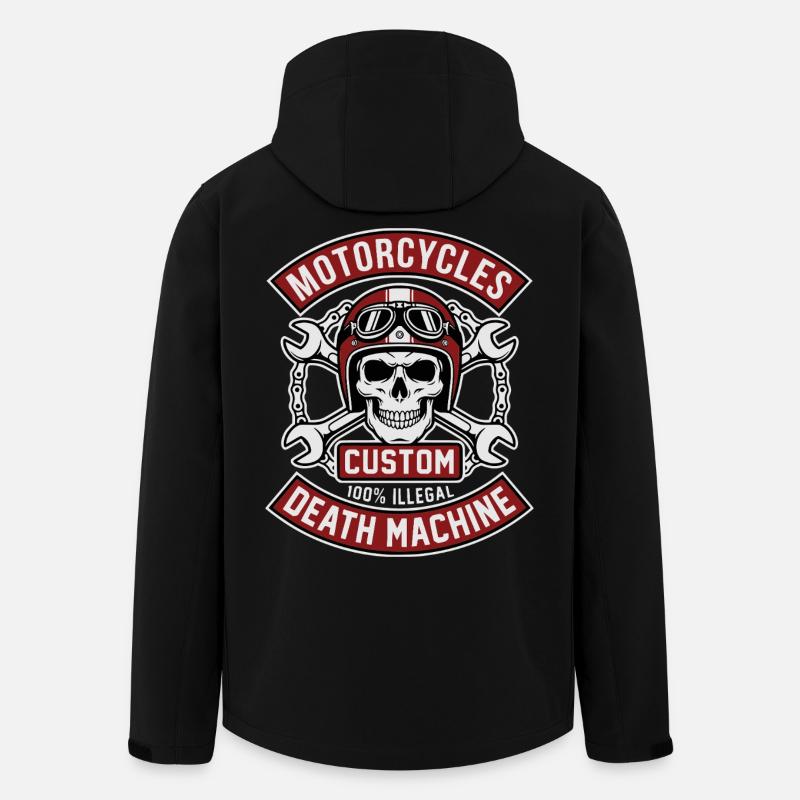 Skull with helmet and wrench - Men’s Recycled Softshell Jacket by Stanley/Stella - black