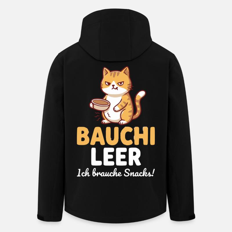 Bauchi leer Katze mit Kaffee - Recycelte Männer Softshell-Jacke von Stanley/Stella - Schwarz