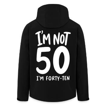 Je n’ai pas 50 ans, j’en ai quarante-dix - Veste softshell homme en polyester recyclé Stanley/Stella - noir - Dos - AI Model Male 185 light (185cm)