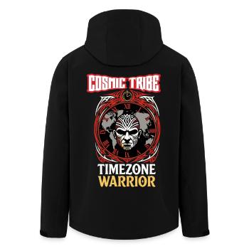 TRIBU COSMIQUE – Guerrier du fuseau horaire - Veste softshell homme en polyester recyclé Stanley/Stella - noir - Dos - AI Model Male 185 light (185cm)