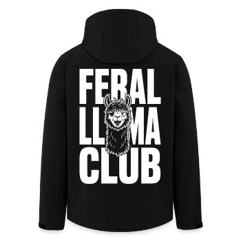 Club de lamas sauvages Lama sauvages - Veste softshell homme en polyester recyclé Stanley/Stella - noir - Dos - AI Model Male 185 light (185cm)