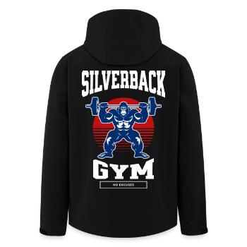 Gym Shirt – Silverback Gym - Recycelte Männer Softshell-Jacke von Stanley/Stella - Schwarz - Hinten - AI Model Male 185 light (185cm)
