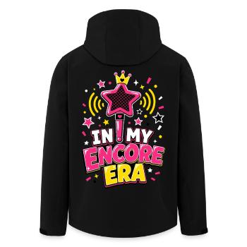 In My Encore Era Microphone - Men’s Recycled Softshell Jacket by Stanley/Stella - black - Back - AI Model Male 185 light (185cm)