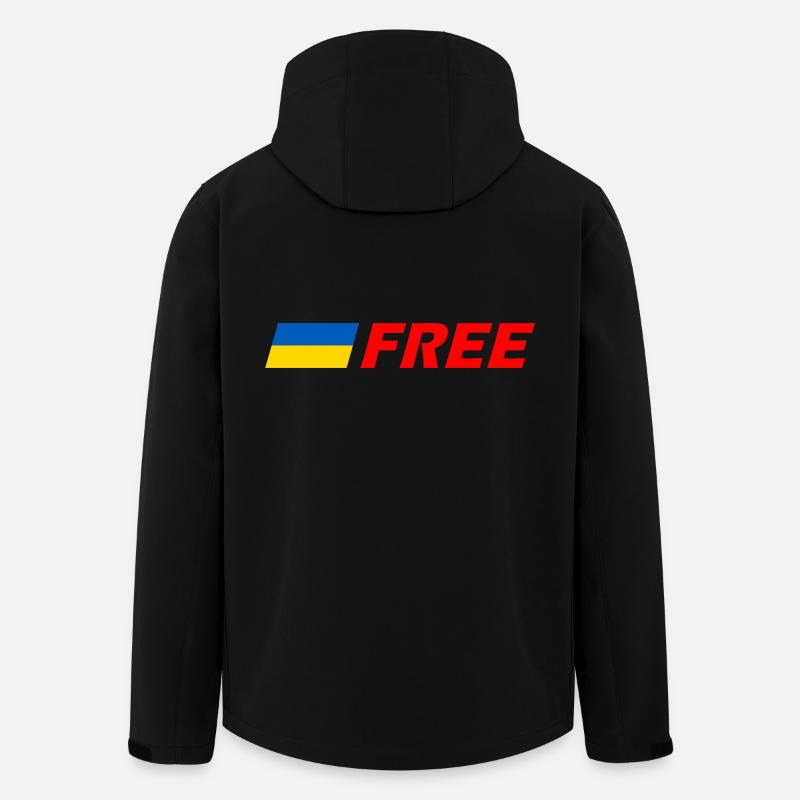 Ukraine - Veste softshell homme en polyester recyclé Stanley/Stella - noir