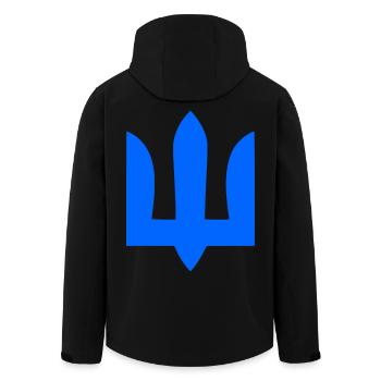 Ukraine - Recycelte Männer Softshell-Jacke von Stanley/Stella - Schwarz - Hinten - AI Model Male 185 light (185cm)