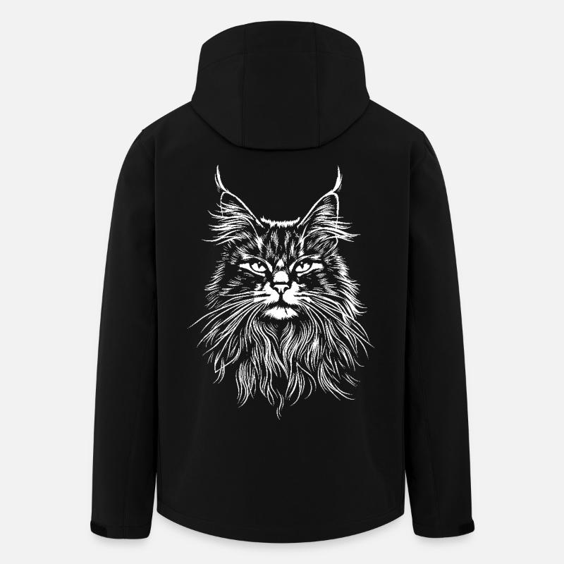 Maine Coon Portrait Katze Katzen Rassekatze - Recycelte Männer Softshell-Jacke von Stanley/Stella - Schwarz