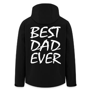 Meilleur papa - Veste softshell homme en polyester recyclé Stanley/Stella - noir - Dos - AI Model Male 185 light (185cm)