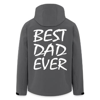 Bester vater - Recycelte Männer Softshell-Jacke von Stanley/Stella - Anthrazit - Hinten - AI Model Male 185 light (185cm)