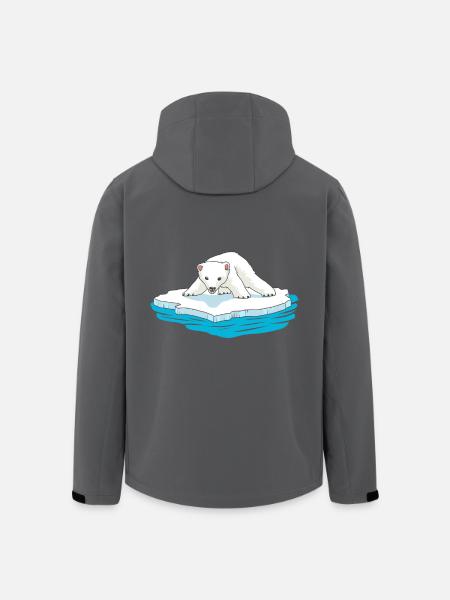 Eisbär Eisbären Bären Tiere Bär Kinder Baby - Recycelte Männer Softshell-Jacke von Stanley/Stella - Schwarz