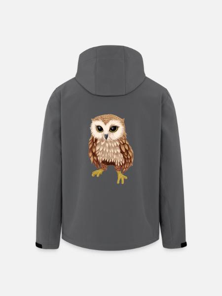 Chouette animaux sauvages animaux de la forêt hiboux zoologie nocturne - Stanley/Stella herre softshelljakke i genanvendt polyester - sort