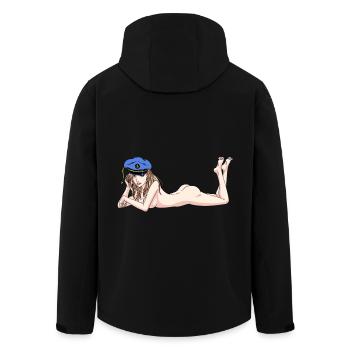 Maritime Kapten sexy girl seafaring ahoy - Men’s Recycled Softshell Jacket by Stanley/Stella - black - Back - AI Model Male 185 light (185cm)