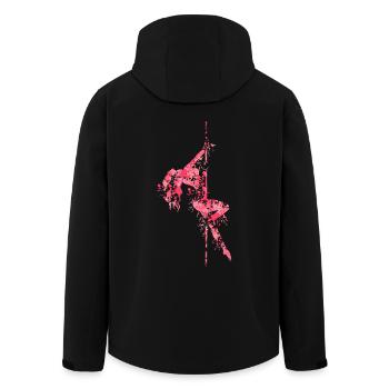 Pole Dance - Recycelte Männer Softshell-Jacke von Stanley/Stella - Schwarz - Hinten - AI Model Male 185 light (185cm)