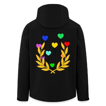 Lorbeerkranz Luftballons Sieg Sieger Gewinner - Recycelte Männer Softshell-Jacke von Stanley/Stella - Schwarz - Hinten - AI Model Male 185 light (185cm)
