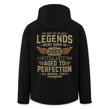 Vintage 2005 Born Legends Birthday Gift - Men’s Recycled Softshell Jacket by Stanley/Stella - black - Back - AI Model Male 185 light (185cm)