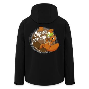 Cap ou pas cap? - Veste softshell homme en polyester recyclé Stanley/Stella - noir - Dos - AI Model Male 185 light (185cm)