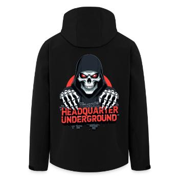 Crâne de gangster - Veste softshell homme en polyester recyclé Stanley/Stella - noir - Dos - AI Model Male 185 light (185cm)