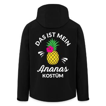 Ananas Kostüm Obst Kostüm Fasching - Recycelte Männer Softshell-Jacke von Stanley/Stella - Schwarz - Hinten - AI Model Male 185 light (185cm)