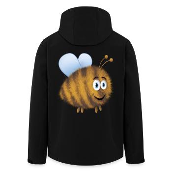 Funny bumblebee - Men’s Recycled Softshell Jacket by Stanley/Stella - black - Back - AI Model Male 185 light (185cm)
