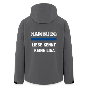 Hambourg - L’amour ne connaît pas la ligue - Veste softshell homme en polyester recyclé Stanley/Stella - charbon - Dos - AI Model Male 185 light (185cm)