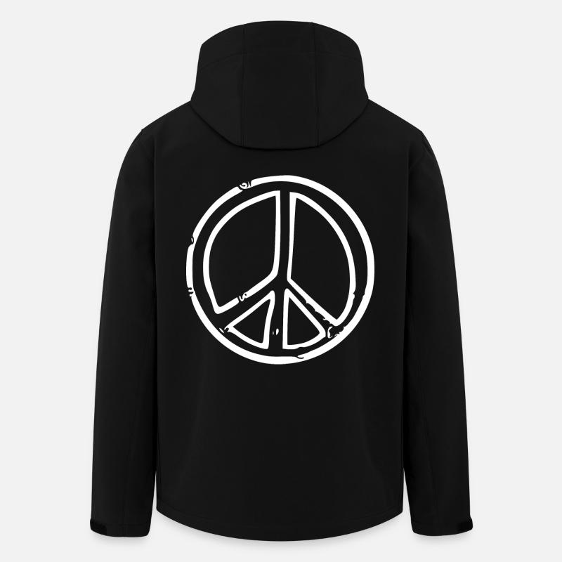 peace sign - Men’s Recycled Softshell Jacket by Stanley/Stella - black