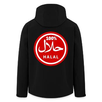Halal حلال - Recycelte Männer Softshell-Jacke von Stanley/Stella - Schwarz - Hinten - AI Model Male 185 light (185cm)