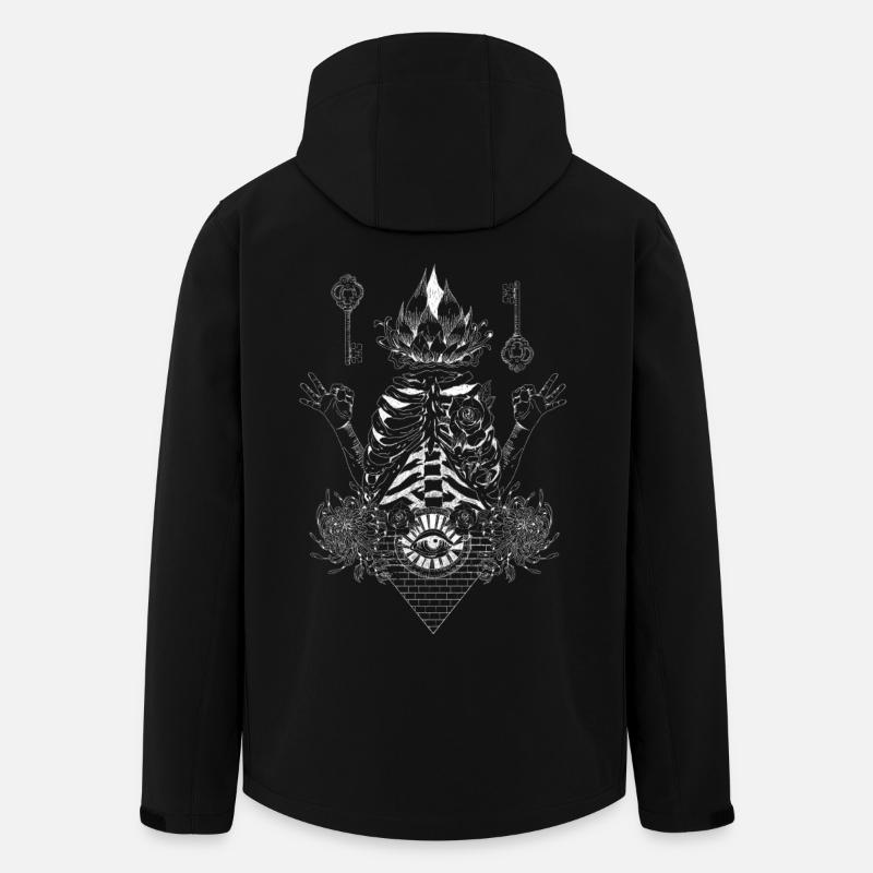 White illumination - Veste softshell homme en polyester recyclé Stanley/Stella - noir