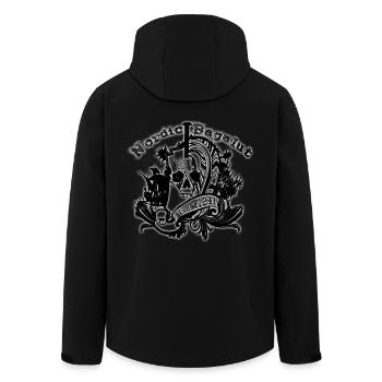 Nordic Bagalut Schwarz mit weißem Schein - Recycelte Männer Softshell-Jacke von Stanley/Stella - Schwarz - Hinten - AI Model Male 185 light (185cm)