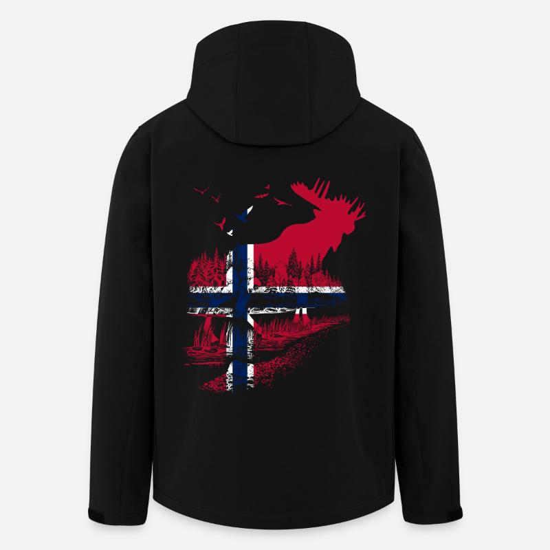 NORWEGEN ELCH - Recycelte Männer Softshell-Jacke von Stanley/Stella - Schwarz