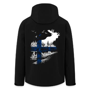 WAPITI FINLANDAIS - Veste softshell homme en polyester recyclé Stanley/Stella - noir - Dos - AI Model Male 185 light (185cm)