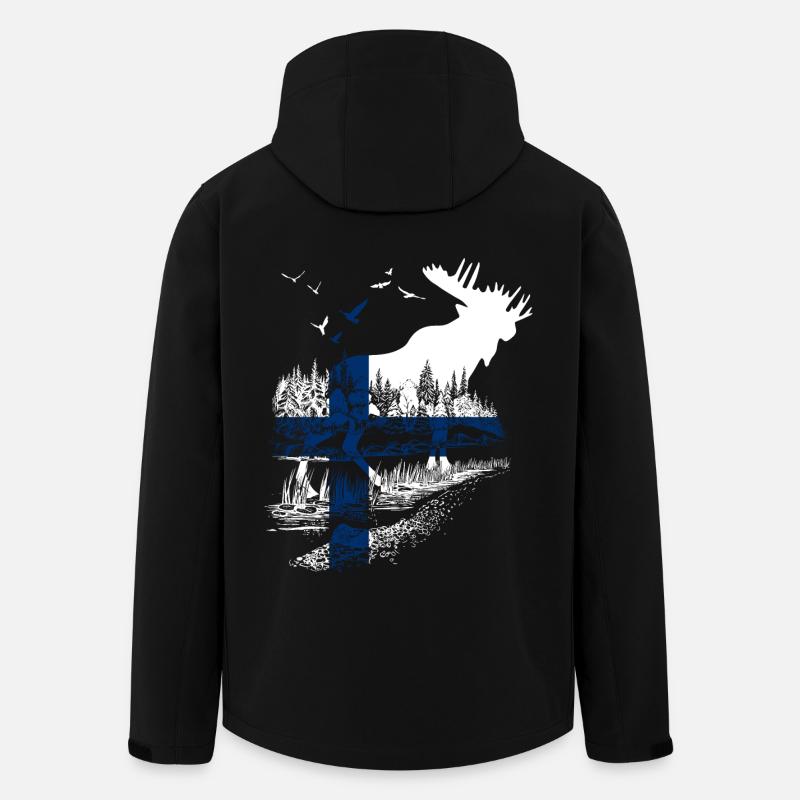 FINNLAND ELCH - Recycelte Männer Softshell-Jacke von Stanley/Stella - Schwarz